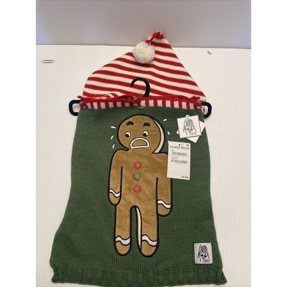 WHOOPI GOLDBERG Broken Cookie Dog Sweater & Beanie Set Size Medium New w/Tag - Picture 3 of 10